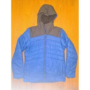 Smartwool Puffer Jacket Mens Small Blue Hoodie Nylon Wool